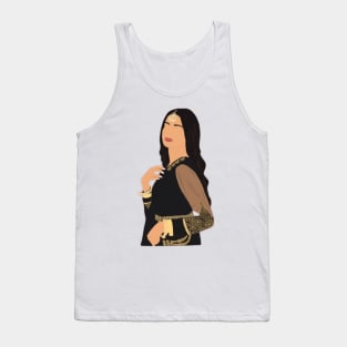 Desi Girl Faceless Illustration Tank Top